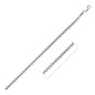 3.0mm Sterling Silver Rhodium Plated Round Box Chain
