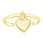 14k Yellow Gold Cuff Puffed Heart Toe Ring