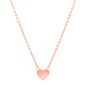 14k Rose Gold Polished Mini Heart Necklace