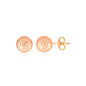 14 k Rose Gold Ball Earrings with Crystal Cut Texture