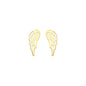 14k Yellow Gold Polished Wing Post Earrings