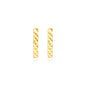 14k Yellow Gold Textured Bar Earrings