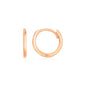 14k Rose Gold Petite Polished Round Hoop Earrings