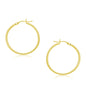 10k Yellow Gold Polished Hoop Earrings (30 mm)