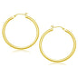 10k Yellow Gold Polished Hoop Earrings (40 mm)