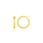 14 k Yellow Gold Petite Twisted Round Hoop Earrings
