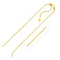 Sterling Silver Yellow Finish 1.4mm Adjustable Box Chain