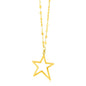 14k Yellow Gold Necklace with Star Pendant