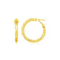 14k Yellow Gold Petite Twisted Round Hoop Earrings