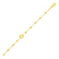 14k Yellow Gold Childrens Bracelet with Angel and Beads
