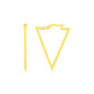 14K Yellow Gold Triangle Hoop Earrings
