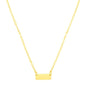 14k Yellow Gold Polished Mini Bar Necklace
