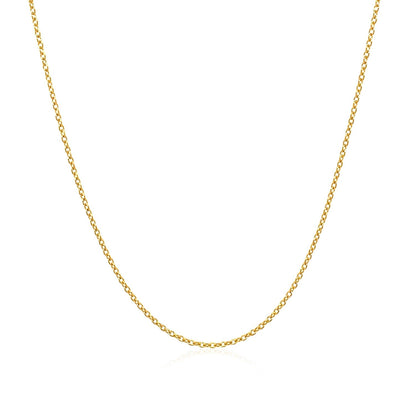 14k Yellow Gold Oval Cable Link Chain (0.97 mm)