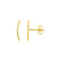 14k Yellow Gold Curve Climber Post Earrings