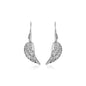 Sterling Silver Textured Angel Wing Earrings