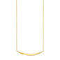 14k Yellow Gold Necklace with Polished Curved Bar Pendant