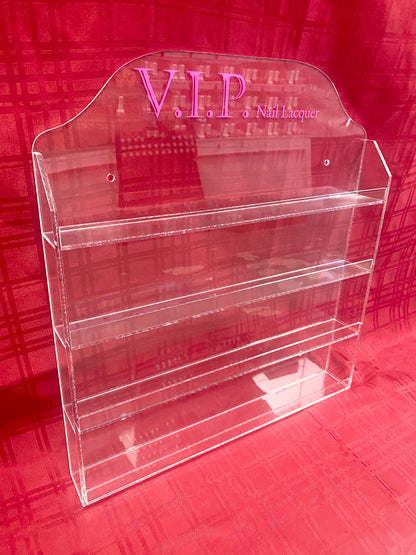 Polish Wall Rack - Acrylic Display - (40 bottle)(W/Header)