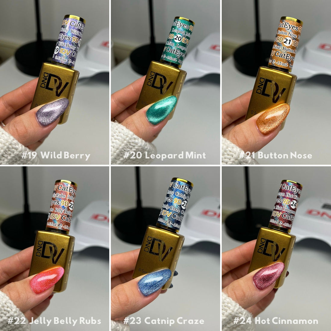 DIVA Framed Color Chart — 9D Cat Eye Candy