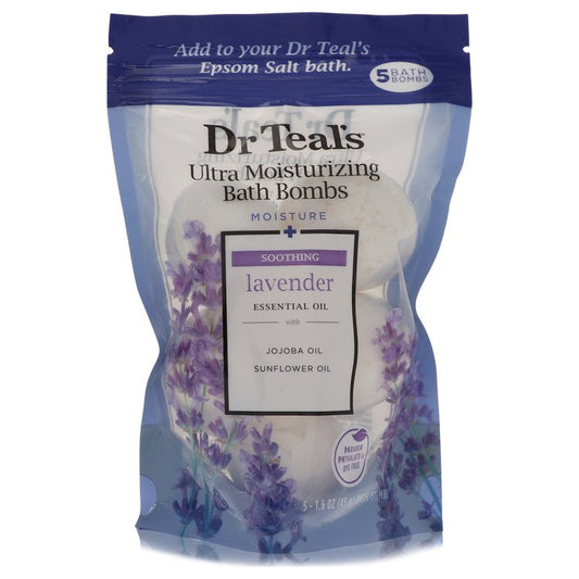 Dr Teal's Ultra Moisturizing Bath Bombs by Dr Teal's Five (5) 1.6 oz Moisture Soothing Bath Bombs with Lavender, Essential Oils, Jojoba Oil, Sunflower Oil (Unisex) 1.6 oz for Men