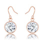 Bezel Solitaire Stud Earrings