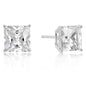 New Sterling Princess Cut Cubic Zirconia Studs