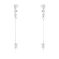 1.2Ct Graduated Plated Drop Cubic Zirconia Earrings.