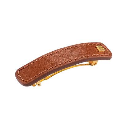 Balmain Riviera Barrette Cognac Medium Hair Accessory