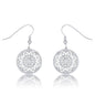 .95 Ct Interlocking Circle and CZ Earrings