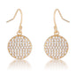 .6 Ct Elegant CZ Plated Disk Earrings