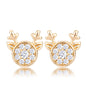 CZ Reindeer Earrings