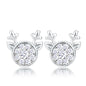 CZ Reindeer Earrings