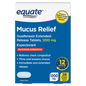 Equate Maximum Strength Mucus ER – 1200 mg Guaifenesin – 12-Hour Extended Release, 28 Tablets