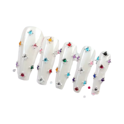 Glass Crystal Nail Rhinestones Mix Colors