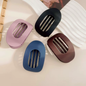 Fashion Oval Hair Claw Clip for Women New Design Leopard Matte Curved Flat Styling Barrettes Acrylic Lying down Hair Accessories