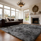 Faux Fur Shag Rug, 1 Count Soft Plush Rug, Comfortable Area Rug, Decorative Carpet for Home Living Room Bedroom, Contemporary Rugs