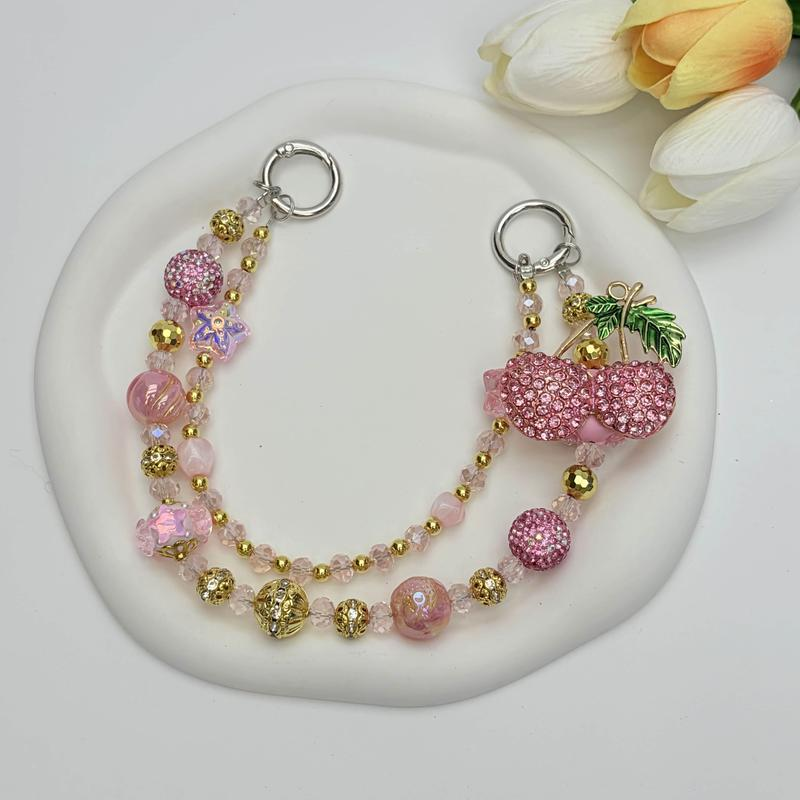 Fruit Bag Accessories,Decorated Handbag Strap, Fashionable Elegant Chain Strap for Handbag, Shoulder Crossbody Bag, Short Handle Replacement Charms