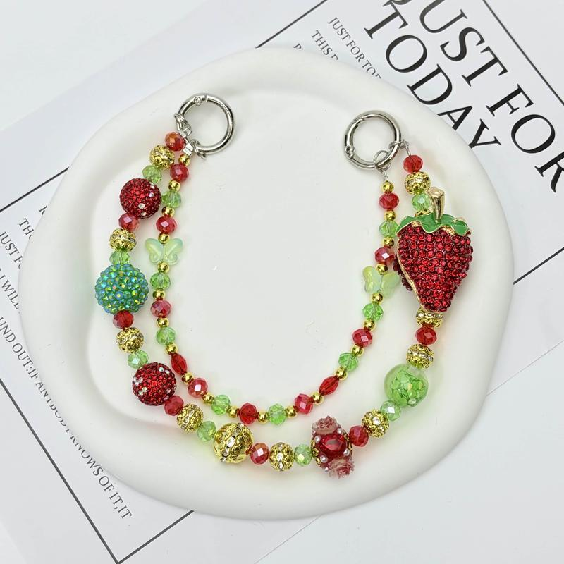 Fruit Bag Accessories,Decorated Handbag Strap, Fashionable Elegant Chain Strap for Handbag, Shoulder Crossbody Bag, Short Handle Replacement Charms