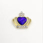 Queen - Nail Charms 10pc - #126 Gold Blue Heart Crowns