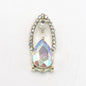 Queen - Nail Charms 10pc - #018 Gold Iridescent Gem Fingernail Charms with Crystals Outline