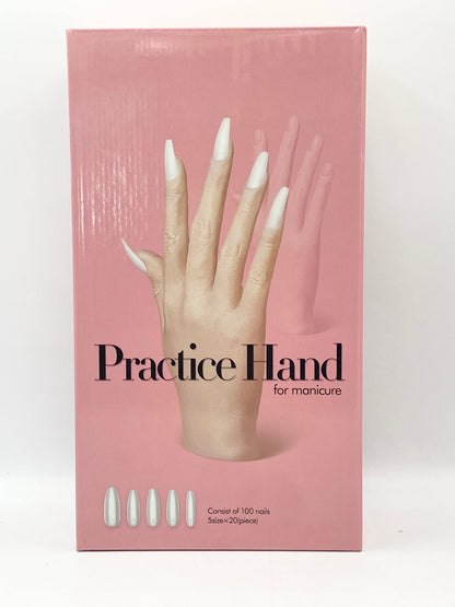 Gel-Le - Premium Practice silicone Hand w/ Tips