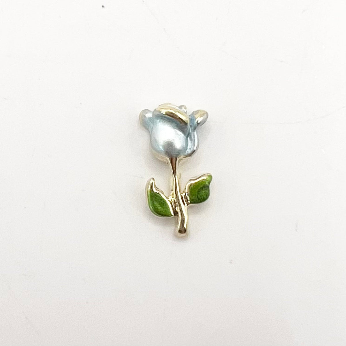 Queen - Nail Charms 10pc - #295 Gold Blue Roses