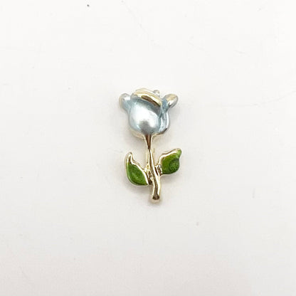 Queen - Nail Charms 10pc - #295 Gold Blue Roses