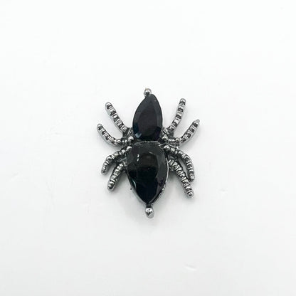 Queen - Nail Charms 10pc - #400 Dark Silver Black Spiders