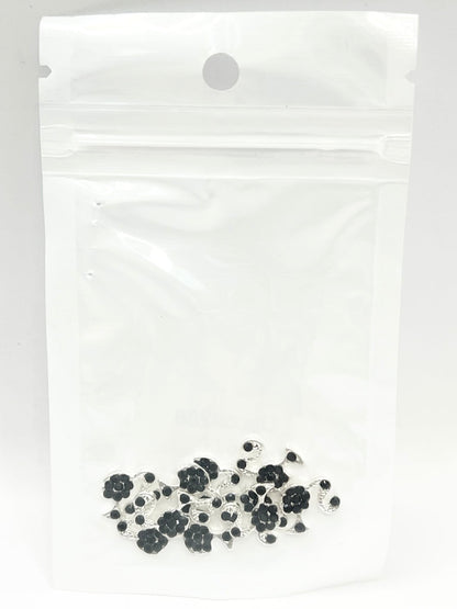 Queen - Nail Charms 10pc - #268 Silver Black Barbies