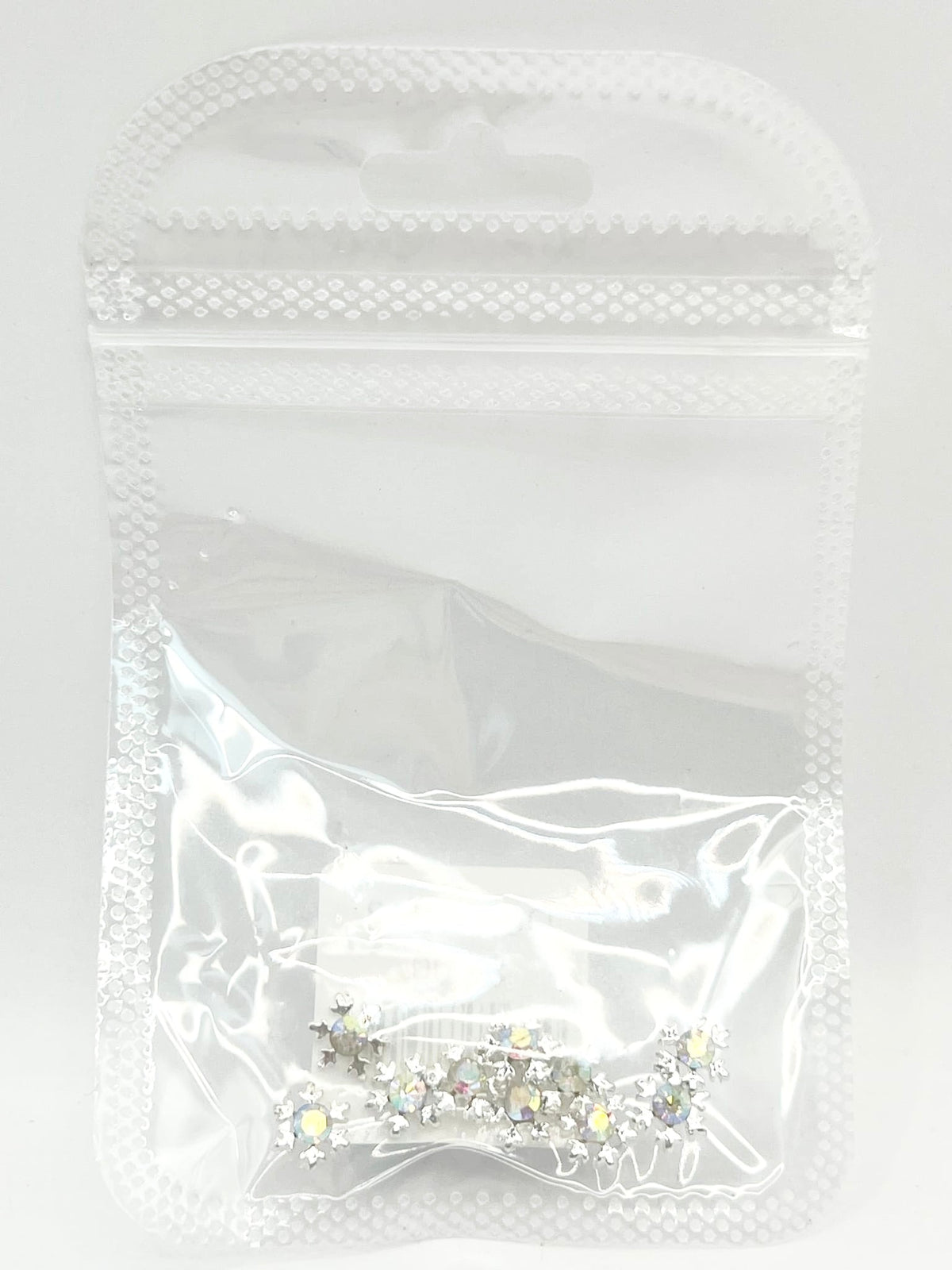 Queen - Nail Charms 10pc - #248 Silver Small Gem Snowflakes