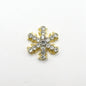 Queen - Nail Charms 10pc - #244 Gold Crystal Snowflakes