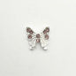 Queen - Nail Charms 10pc - #153 Silver Butterflies w/ Purple Stones