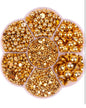 Half Round Pearls Gold Color 2820pc - Flat Back