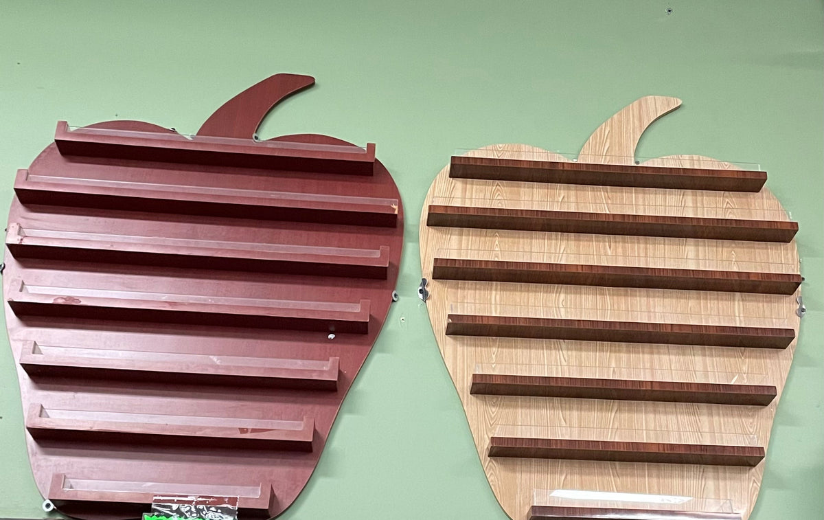 Polish Wall Rack - Wood Apple  w/ Design