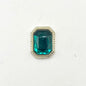 Queen - Nail Charms 10pc - #008 Gold Green Rectangles